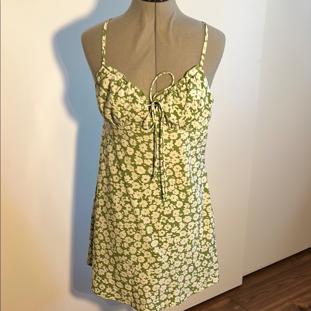 Floral Green Dress